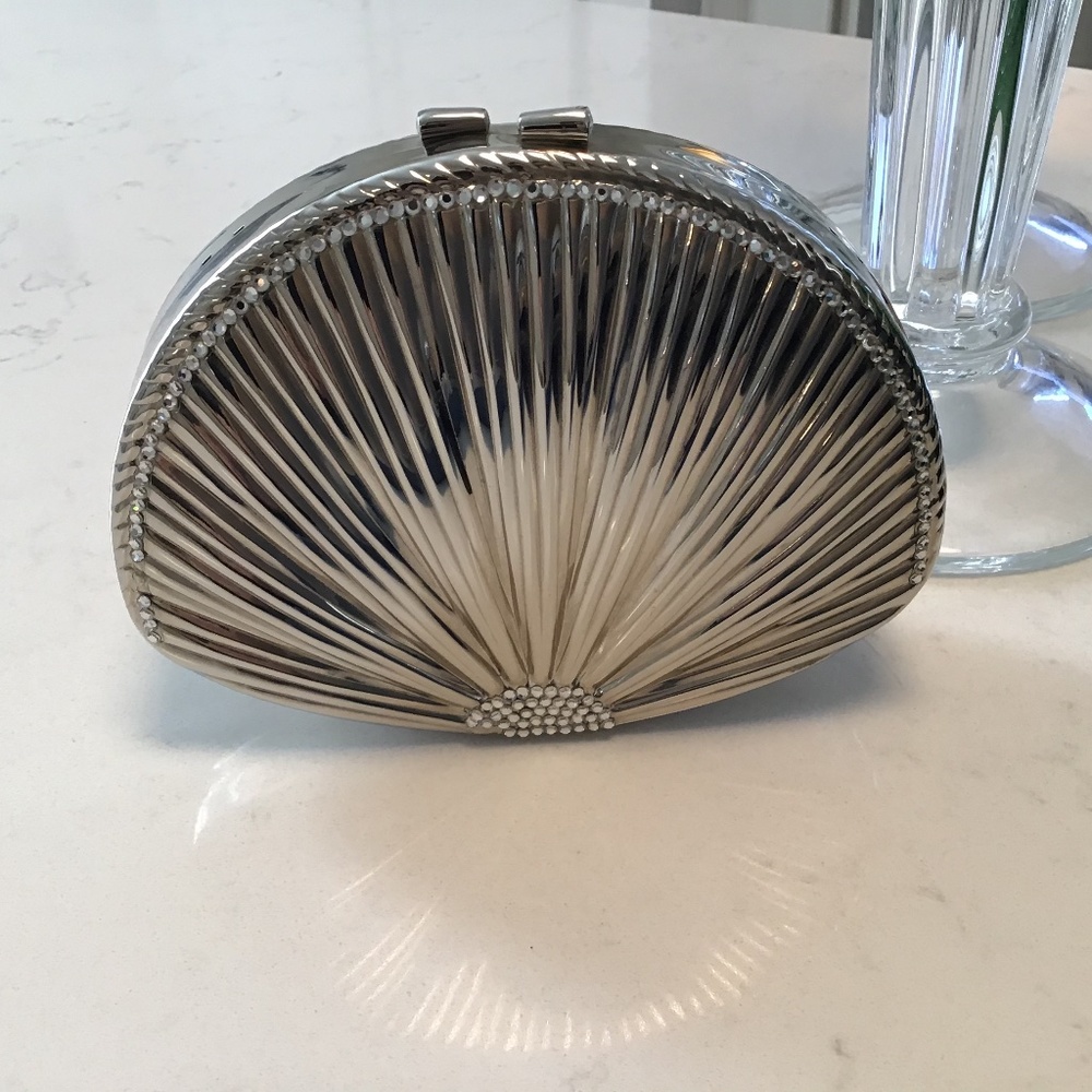 Silver evening bag